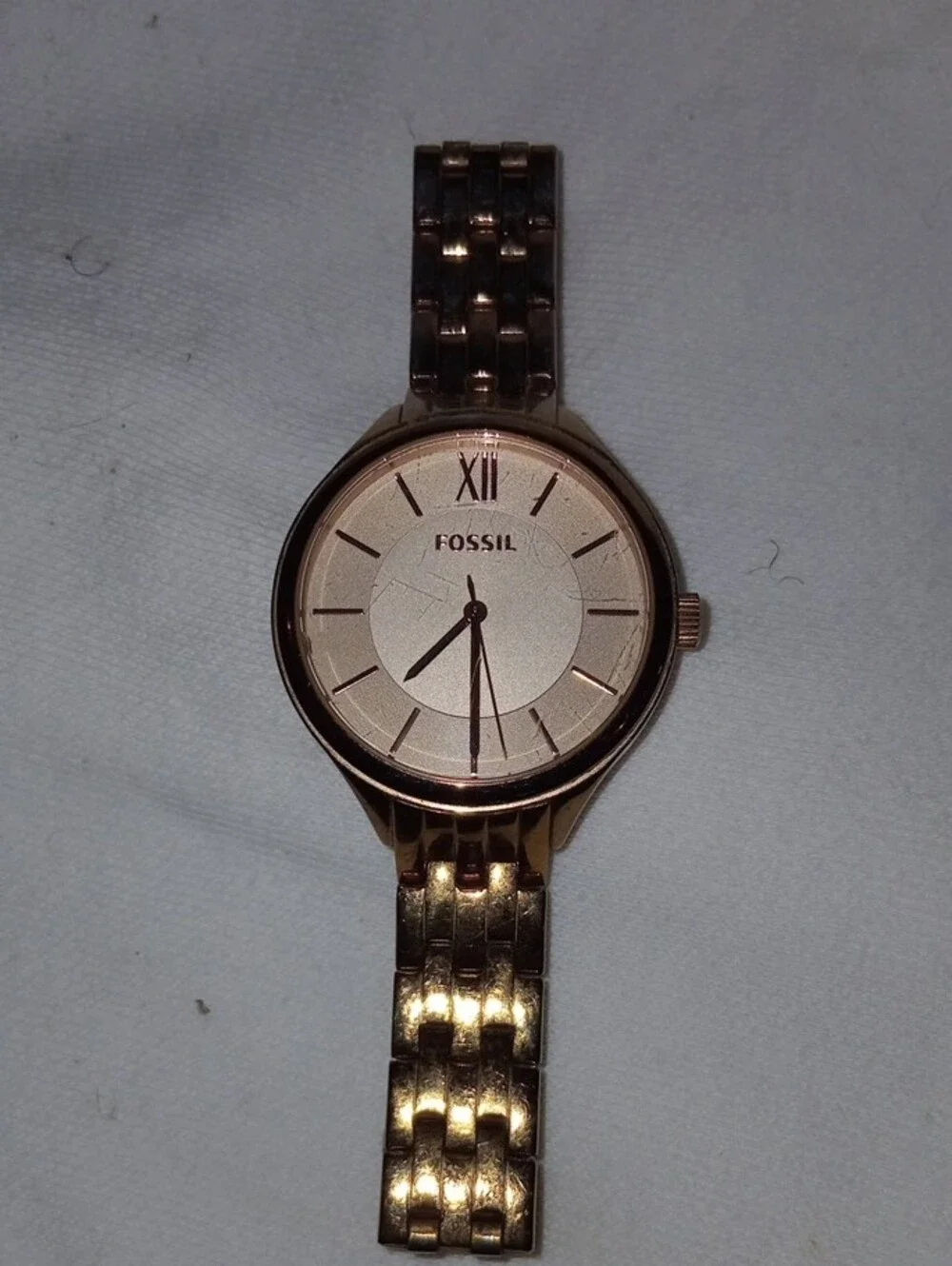 Fossil Women's Rose Gold-Tone Minimalist Bracelet Watch BQ3049